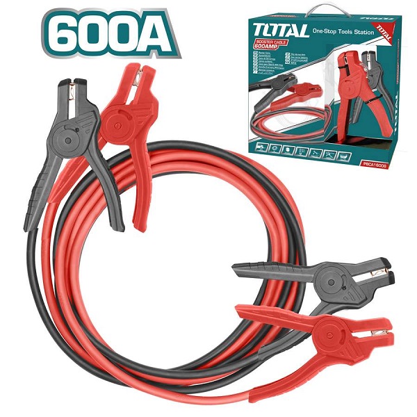 Cavetti per Batteria con Pinze 600A 3mt - Professional